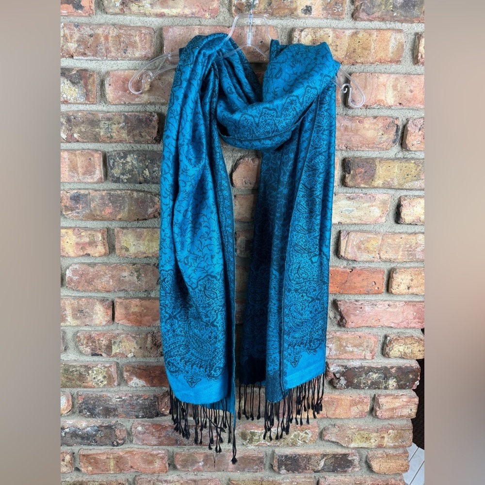 Pashmina Sky Blue Silk Blend Shawl